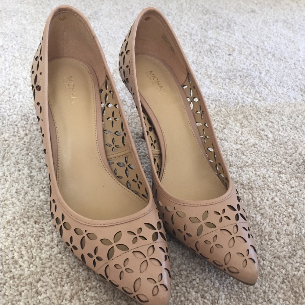 MICHAEL michael Kors laser cut nude heels